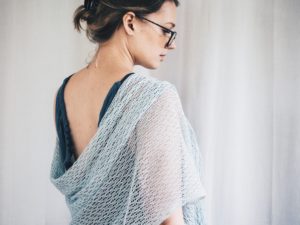 lace shawl made with recycled yarn
